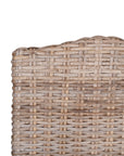 Duvall Handwoven Rattan and Teak Stool