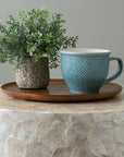 Tasi Capiz Shell Drum Accent Table