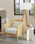 Indigo Road by Egypt Sherrod x East at Main Yulia Openweave Rattan Barrel Occasional Chair