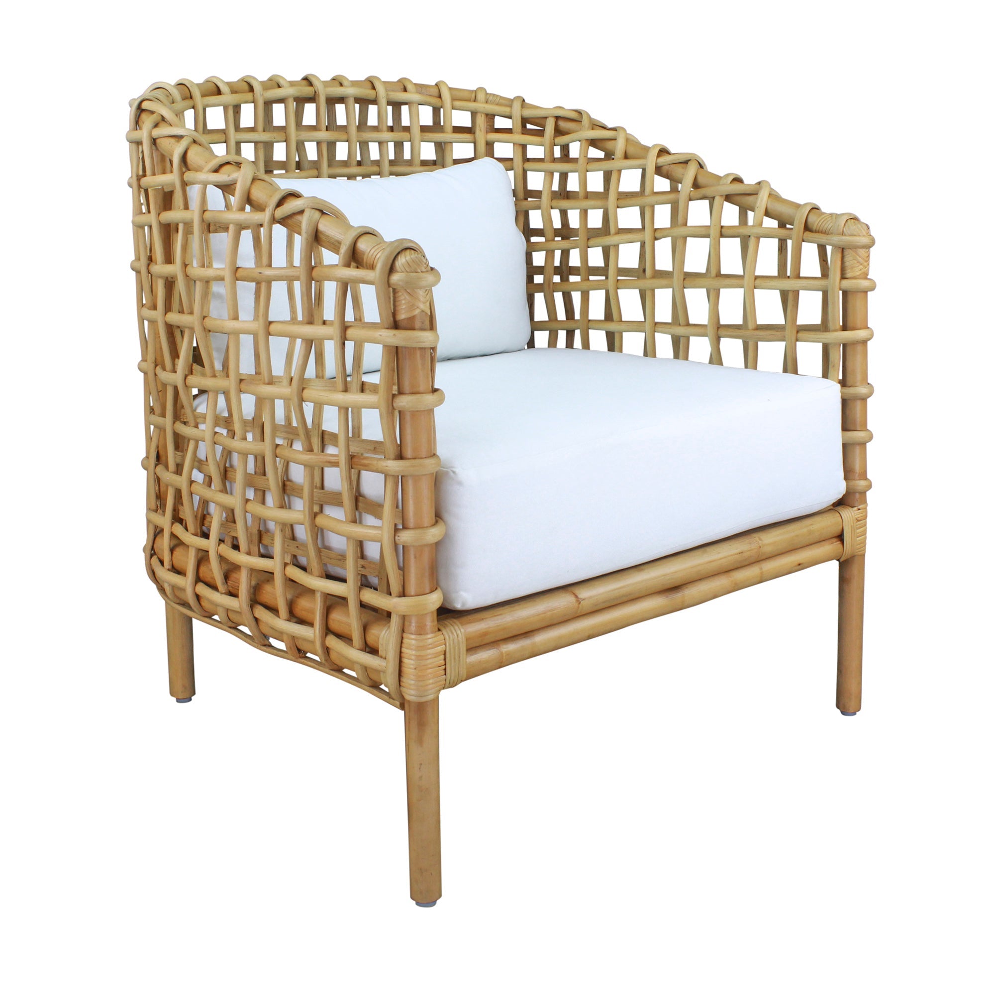 Indigo Road by Egypt Sherrod x East at Main Yulia Openweave Rattan Barrel Occasional Chair