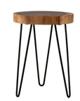 Brown Teak Accent Table