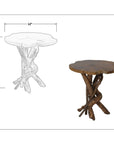 Roell 20" Organic Teak Branch Side Table