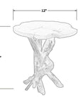 Roell 20" Organic Teak Branch Side Table Solid Wood accent table