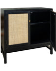 Raelynn 2 Door Raffia Paneled Cabinet