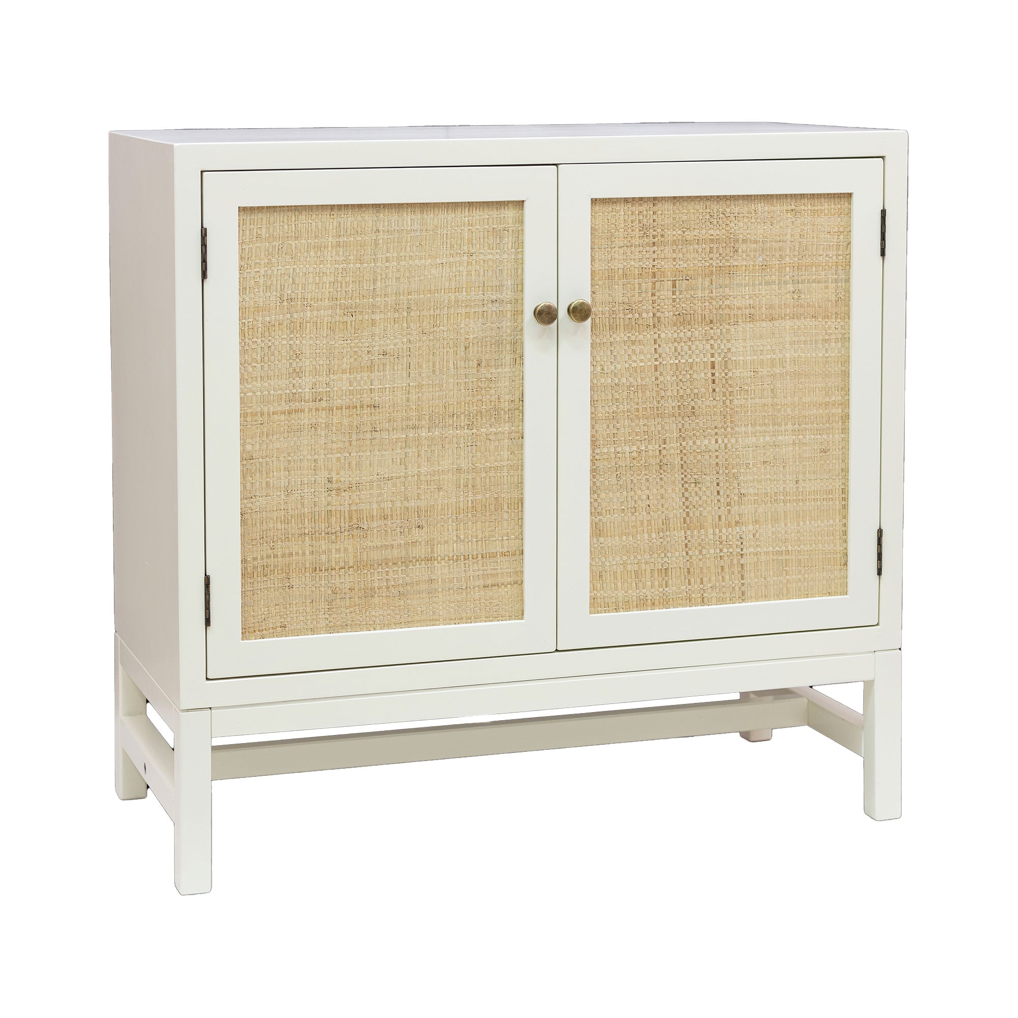 Raelynn 2 Door Raffia Paneled Cabinet