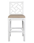 Stacie Rattan Lattice-Back Stool