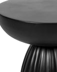 Cinched Metal Round Pedestal Accent Table