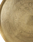 Eros 20" Antique Brass Tray Accent Table