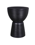 Indigo Road by Egypt Sherrod x East at Main Ring Carved Solid Wood Black Side Table