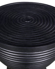 Indigo Road by Egypt Sherrod x East at Main Ring Carved Solid Wood Black Side Table