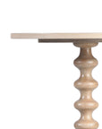 Turned Wood Pedestal Side Table