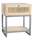 Box Cane 1 Drawer Nightstand
