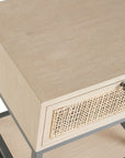 Box Cane 1 Drawer Nightstand