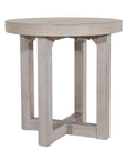 Christie Cross Base Wood Side Table