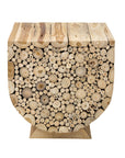 Harper 20" Stacked Teak Wood Accent Table