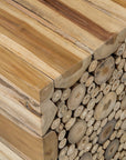 Harper 20" Stacked Teak Wood Accent Table