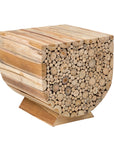 Harper 20" Stacked Teak Wood Accent Table