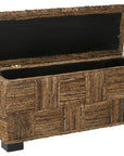 Daria 39" Woven Abaca Storage Bench