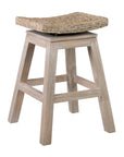 Joyce Swivel Teak Stool