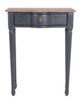 Josephine Narrow 24" End Table Console, Drawer, Natural Top