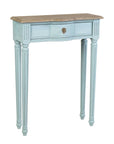 Josephine Narrow 24" End Table Console, Drawer, Natural Top