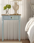 Josephine Narrow 24" End Table Console, Drawer, Natural Top
