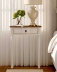 Josephine Narrow 24" End Table Console, Drawer, Natural Top