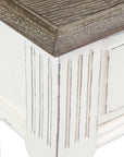Josephine Narrow 24" End Table Console, Drawer, Natural Top