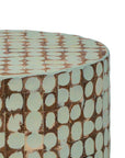 Mila Round Coconut Shell Accent Table