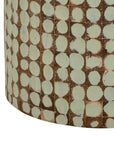 Mila Coconut Shells Round Accent Table