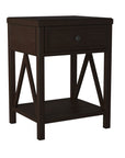 Wright 17" Solid Wood 1-Drawer Nightstand Solid Wood nightstand