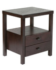 Westwood 18" Acacia Wood 2-Drawer Nightstand