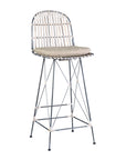 Dover Open Rattan Stools, Set of 2