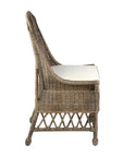 Marietta Curved Rattan Dining Chair