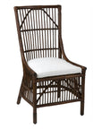 Edie Rattan Dining Chairs With Cushion, Set of 2