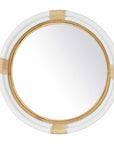 Marina Round Rattan 23" Mirror Solid Wood wall mirror