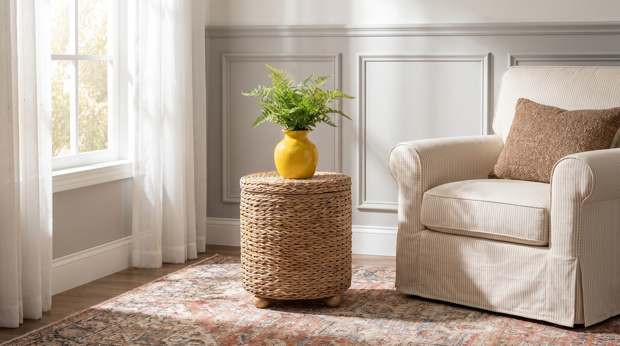 Style Your Modern Living Room with the Perfect Rattan Accent Table