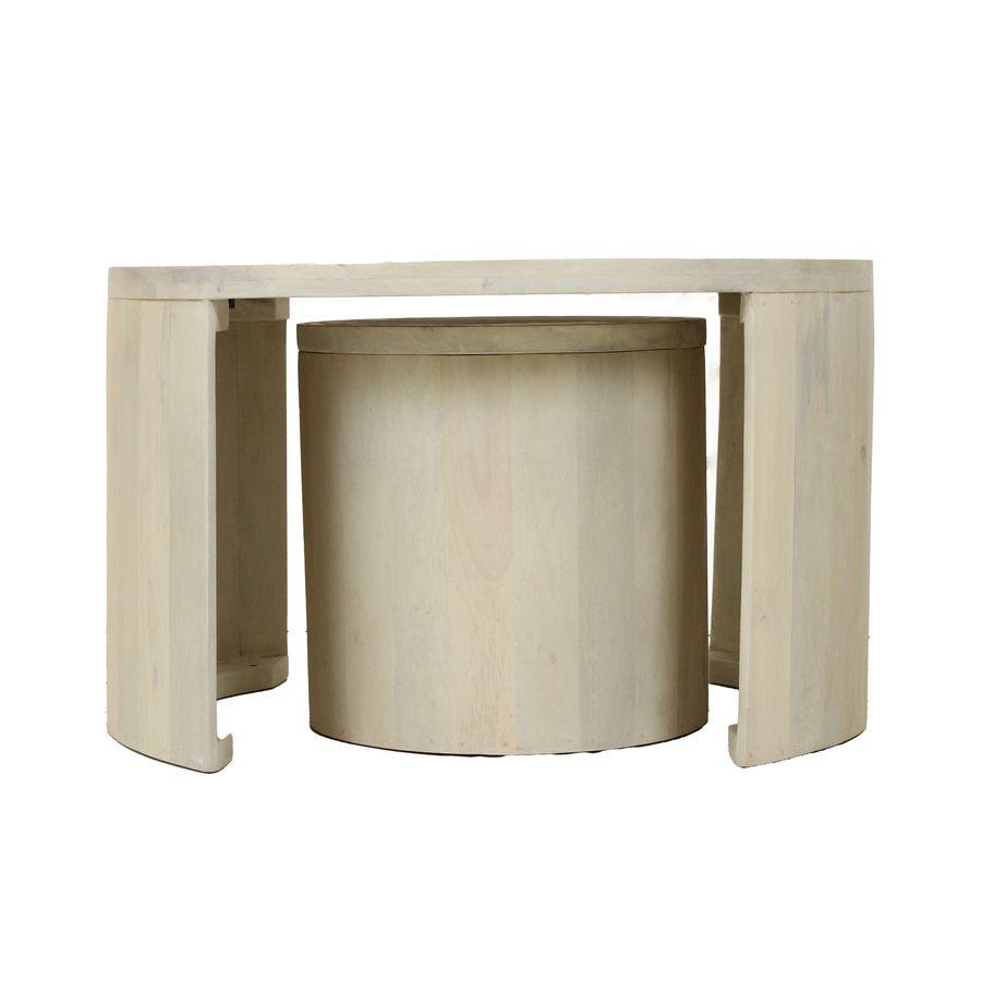 Indigo Road by Egypt Sherrod x East at Main Cyrus Round Storage Coffee Table and Nesting Stool
