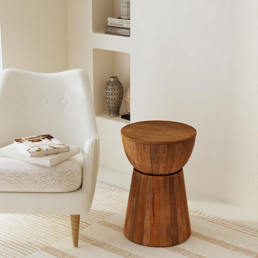 Cinched Drum Side Table
