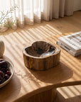 Kiena Carved Petrified Wood Organic Bowl