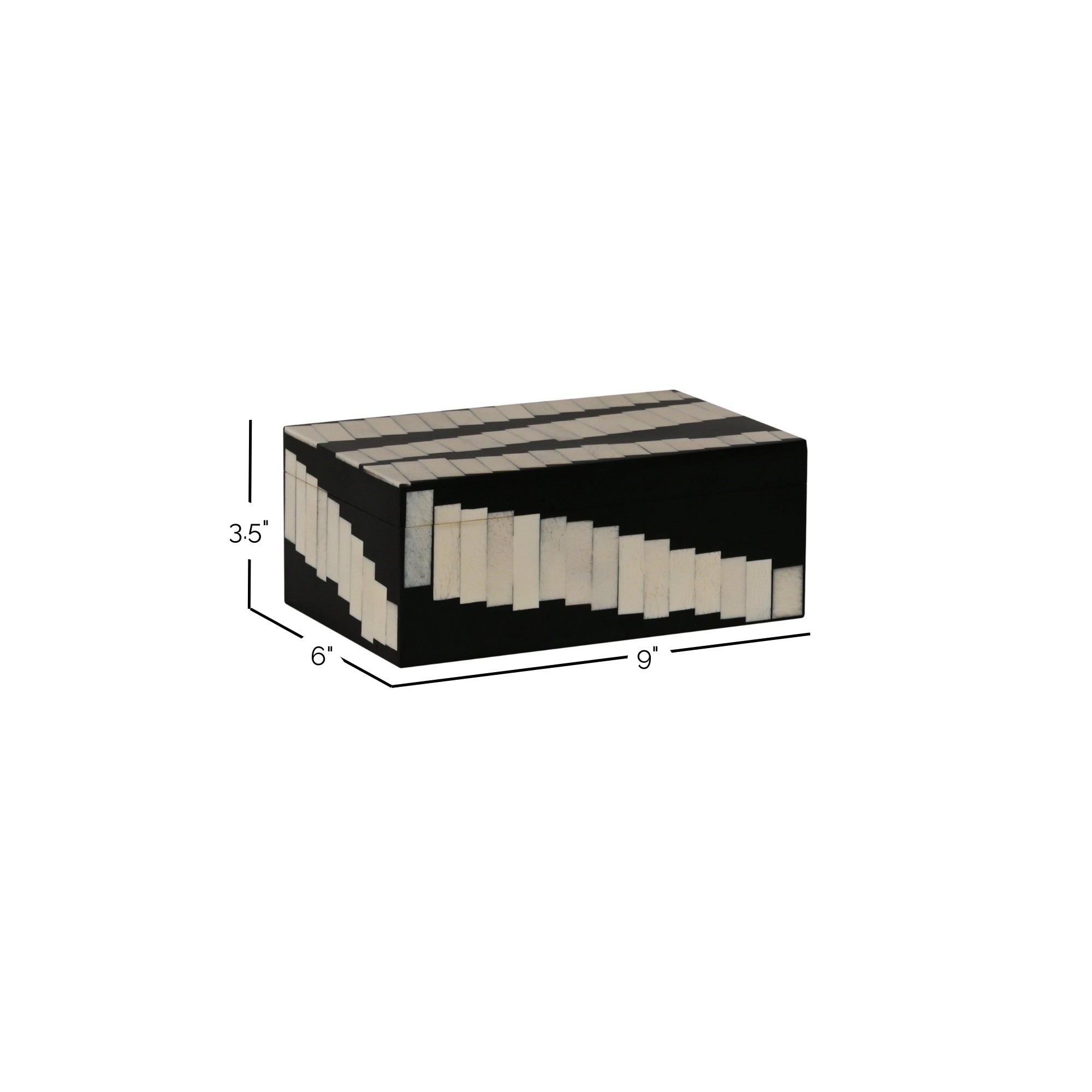 Kamari Rectangular Resin Inlay Nesting Box, Set of 2 Solid Wood decorative accessories