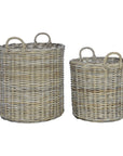 Moana Handwoven Rattan Storage Basket, Set of 2