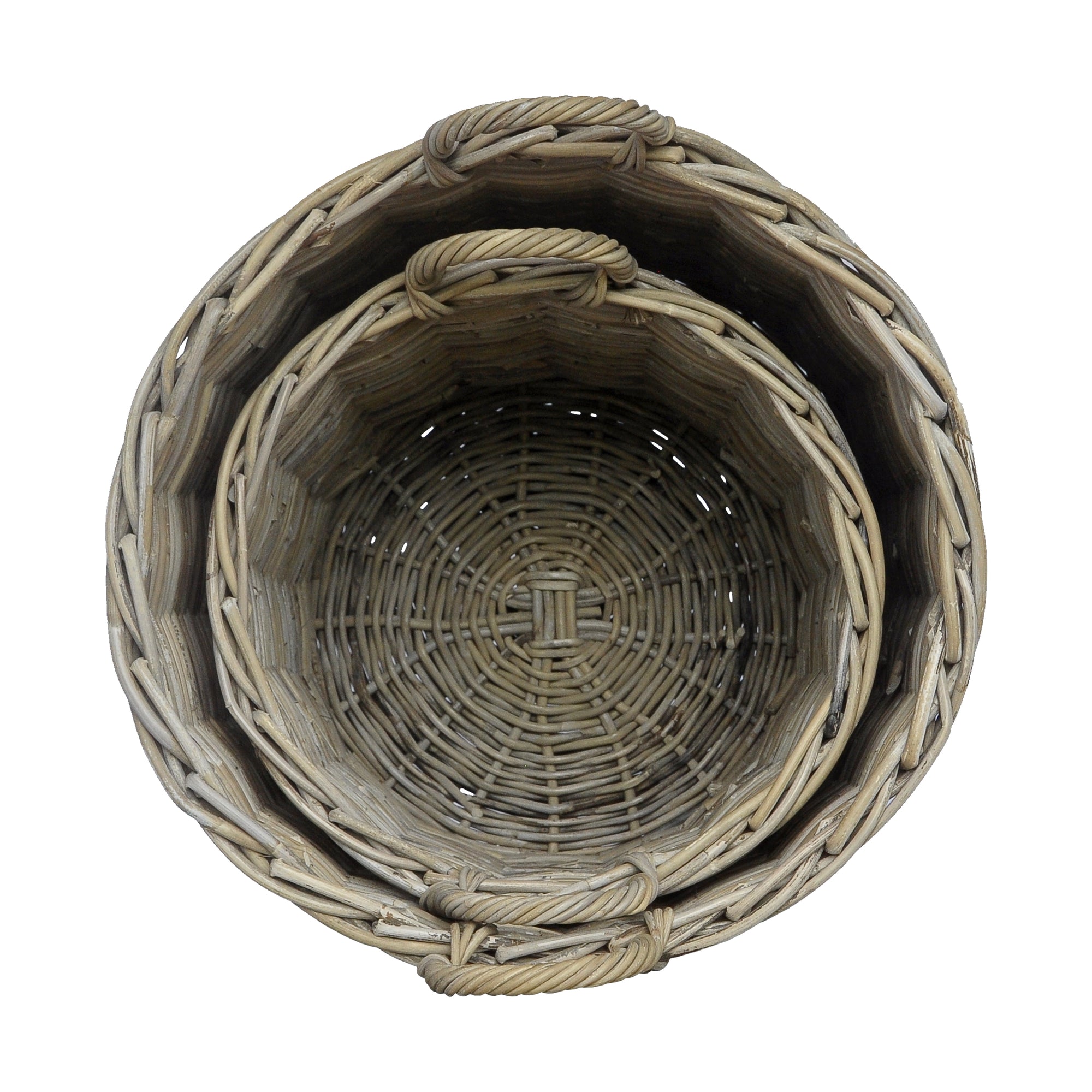 Moana Handwoven Rattan Storage Basket, Set of 2