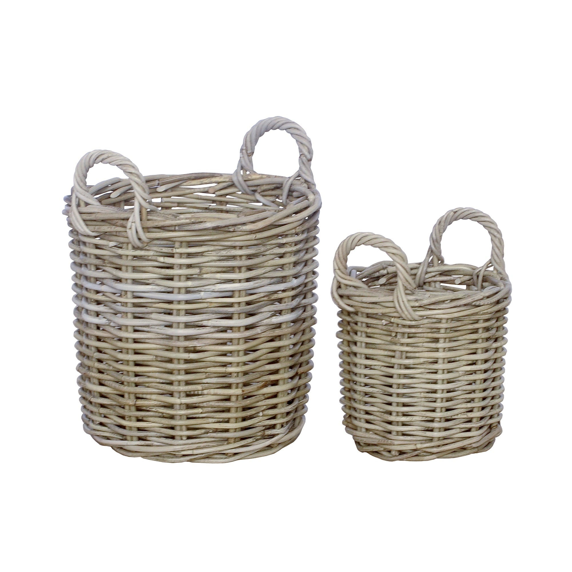 Moana Handwoven Rattan Storage Basket, Set of 2