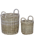 Moana Handwoven Rattan Storage Basket, Set of 2