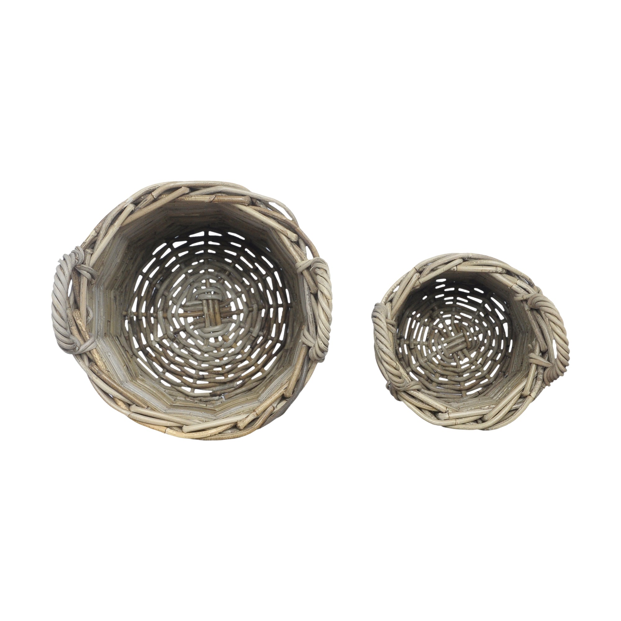Moana Handwoven Rattan Storage Basket, Set of 2