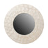 White Jemma Round Capiz Shell 27" Mirror Capiz Shell wall mirror