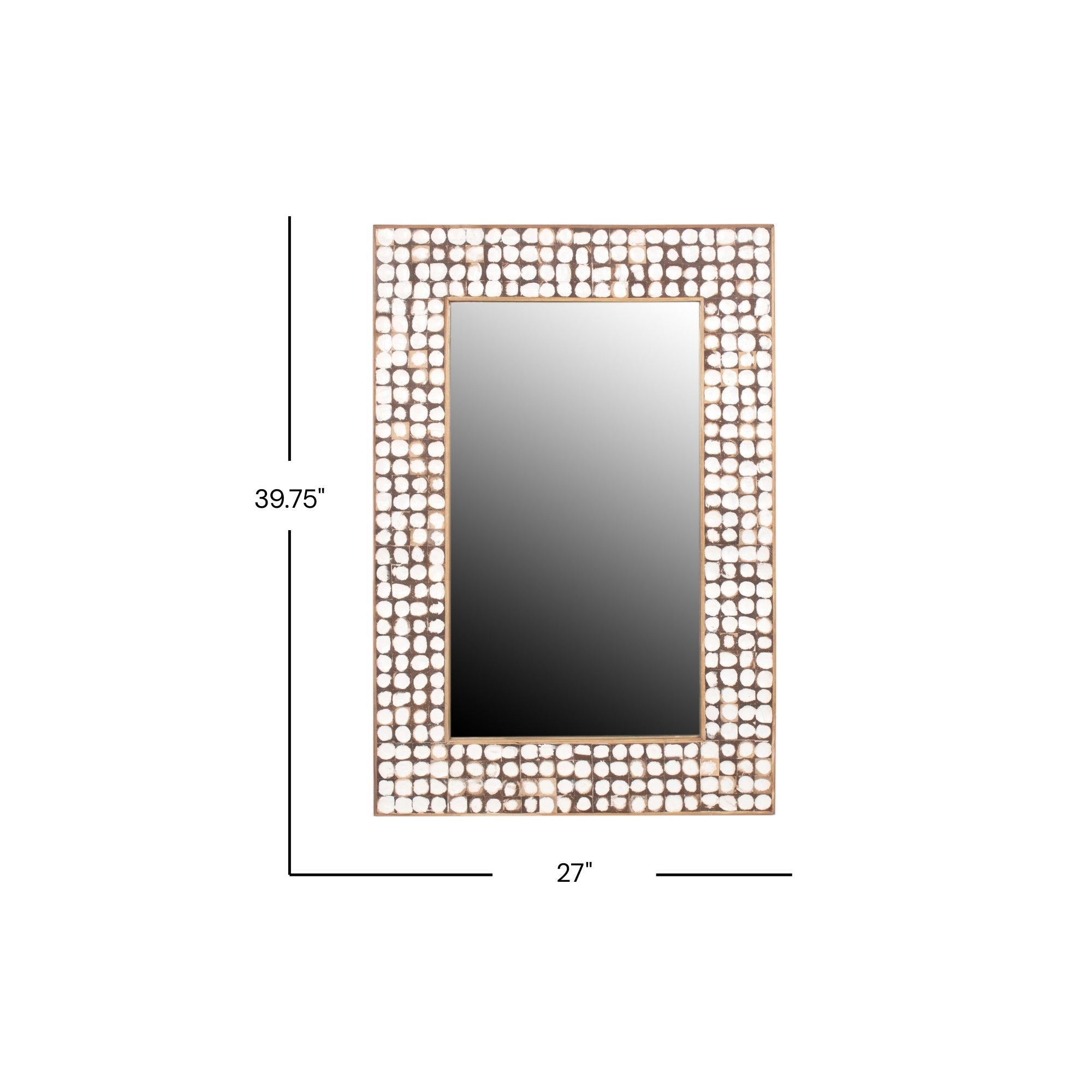 Mila Coconut Shell Rectangle Mirror