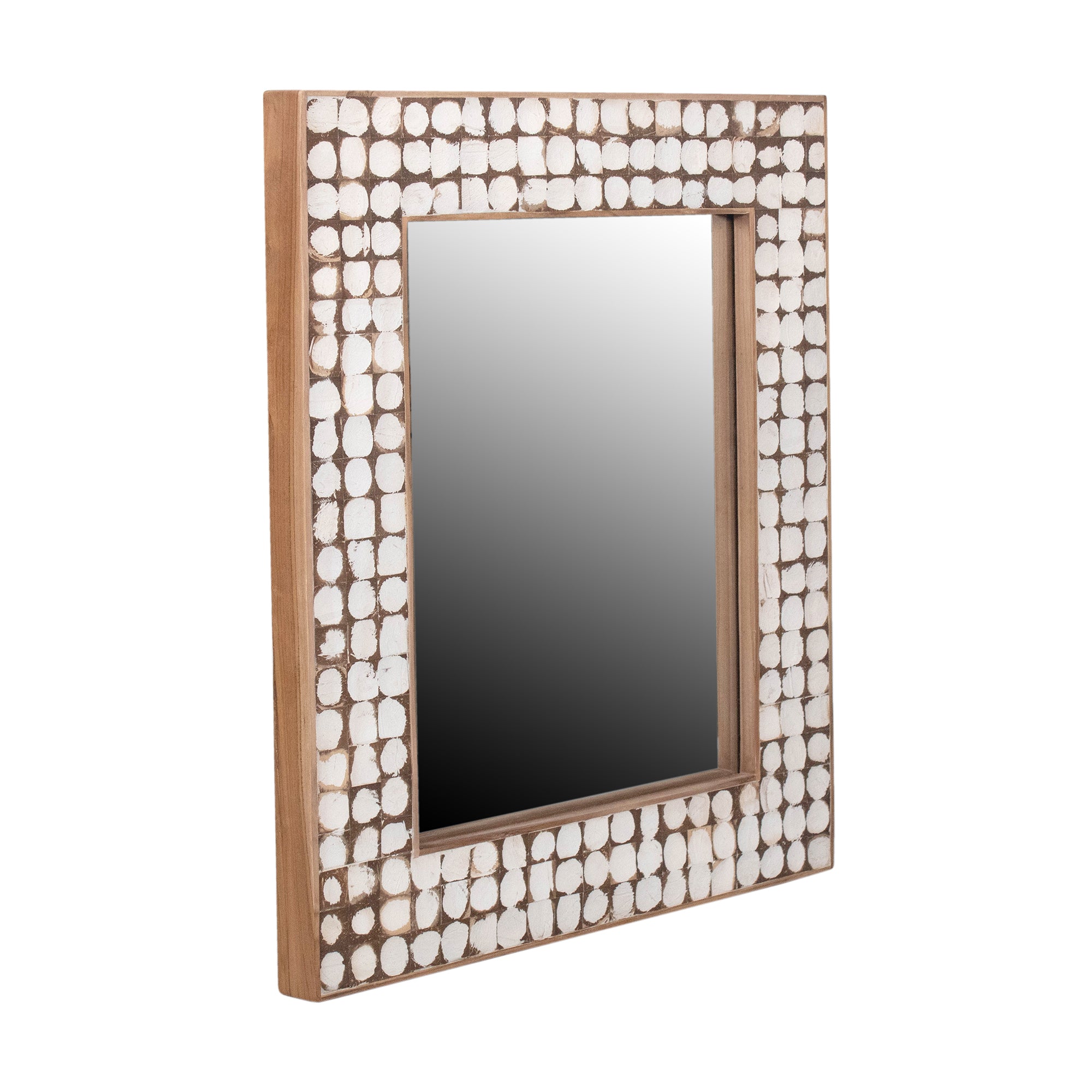 Mila Coconut Shell Rectangle Mirror