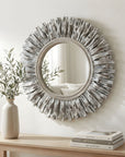 Hapsala Round Rattan Starburst 30" Mirror
